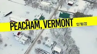 Aerial View Peacham, Vermont after a Snowfall -  December 2022