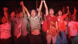 Myanmar Opposition Supporters Celebrate Election Victory