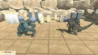1 VS 6 Kaiju match can they defeat Leatherback? (Animal revolt battle simulator) ModTT 