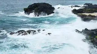 Indian Ocean's coast at Mauritius island