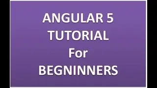 Angular 5 Tutorial