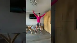 Girl jumps into Running Clothes