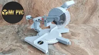 DIY | how to make mini miter saw from PVC at home