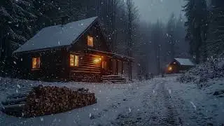 Blizzard Tranquility | Dark Screen & Whispering Winds for Peaceful Sleep