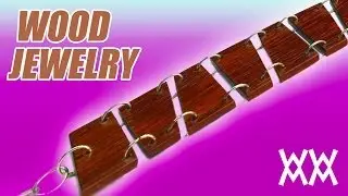 Wood bracelet and earrings. Make your own fashion accessories!
