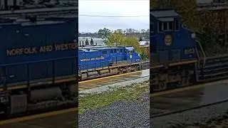 NS 8103 leads 61T with foreign power #heritage #norfolksouthern #heritageunit #railroadhistory