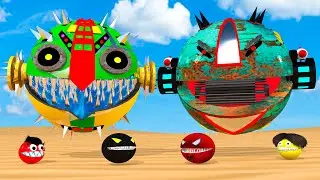 MS PACMAN & NEW RED PACMAN VS TWO YELLOW MONSTER PACMAN FIGHTING IN POKEMON NEW