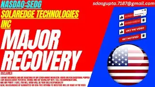 MAJOR RECOVERY : SEDG STOCK ANALYSIS | SOLAREDGE TECHNOLOGIES INC STOCK