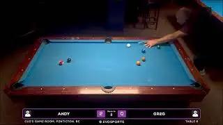 ANDY vs GREG - CUE'S GAME ROOM - TABLE 6 | EvoSports