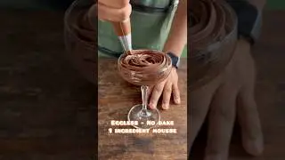 Only 1 Ingredient Chocolate Mousse recipe! No eggs, No cream, No gelatin, No condensed milk! #shorts