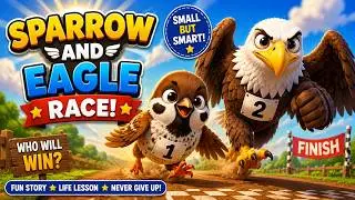 Sparrow and Eagle Race Song | Fun Animal Story for Kids 🐦🦅
