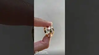 #shorts Handmade 14k Gold Hammered His and Hers Engagement Ring Set