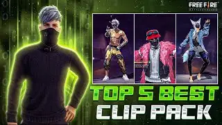 Top 5 4k HD FF Emote Clip Pack 🎬 Top 10 HD Quality Emot Clip + Xml + CC⚡ Free Fire Duo clips #clips