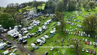 Aerial video of Crowds at Shanes Castle May Day Steam Rally 1 May 2022 4 4K