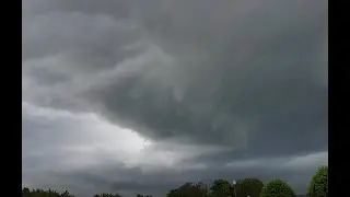 Rotating Wall Cloud Storm Time Lapse & Funnel Clouds | 6 & 7 May 2022 | Fayetteville North Carolina