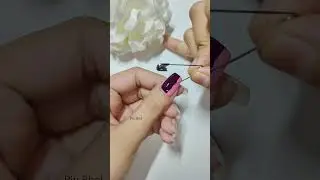 ✨🧷 easy Nail Art with Safety Pin At Home 🏡💅 #nailart #piubhol #shorts