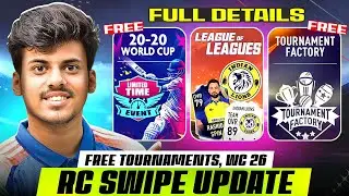 Real Cricket Swipe *New Update* - T20 WC 2026 & Tournament Factory Free!