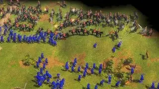 age of empires III 1000 garrochista vs 1000 standhouders fight scene