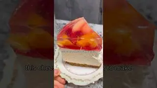 EASY no-bake japanese JELLY cheesecake! #baking #recipe #cheesecake #easyrecipe #japanesefood #fruit