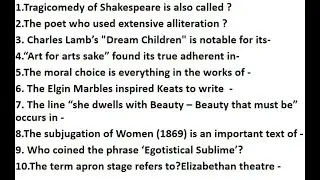NET based MCQ #ELS  EnglishLiteratureStudies#