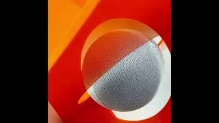 Retro Orange SPACEPOP Echo Stand for 4th & 5th Gen Amazon Echo devices by Atomic Mobles