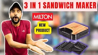 Milton New Launch 3 In 1 Sandwich Maker | Sandwich Griller, Waffle Maker, Toaster | HSM003
