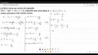 (UFMG) Achar as raízes da equação 72x³ - 18x² - 11x + 1 = 0