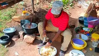 USA 🇱🇷MAN_ COOKING VILLAGE Kenya AFRICA🔥‼️
