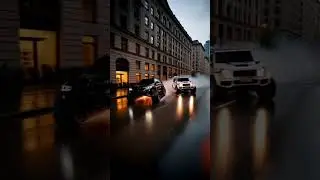 BMW X vs AMG BRABUR with tank design / #aicars #gclass #bmw #mercedes #drift