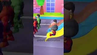 All Family Scary Teacher & Motu Patlu & Squid Doll plays slide! 😅 -  Who will be the first? #funny