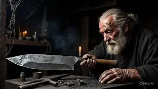 Knife Making Challenge &ndash; Precision vs. Power! 💪🔪 #Knife #blacksmith #forgingprocess 
