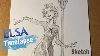 Elsa Sketch [Timelapse] #shorts