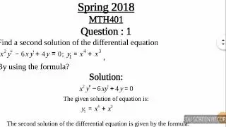 mth401 assignment solution 2018