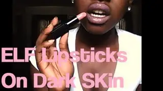ELF Mineral Lipstick on Dark Skin WOC| RahKneeShuh