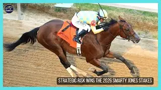 STRATEGIC RISK выигрывает скачки Smarty Jones Stakes с призовым фондом 250 000 долларов на ипподр...