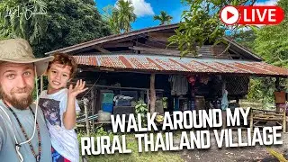 Walk Around My Rural Thailand Village (RARE LIVESTREAM) 🇹🇭