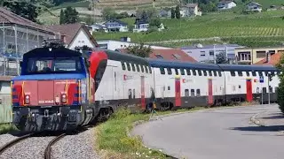 SBBC Eem 923 mit RABDe 502 TWINDEXX in Villeneuve VD