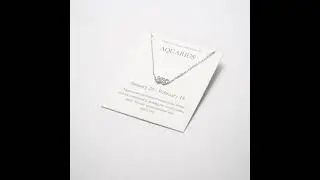 Aquarius Zodiac Necklace Created with Zircondia&reg; Crystals by Philip Jones Jewellery