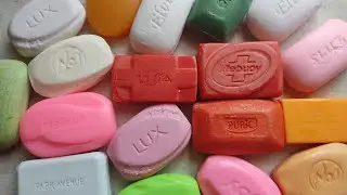 ASMR Soap Cutting Satisfying Relaxing Tickling Sounds Glitter Soap Carving Semi Dry Soap Crumble