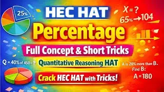 Percentage,Full Concept with tricks,Quantitative reasoning, Aptitude test #HecHat