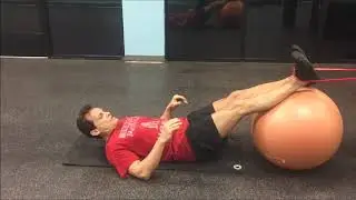 Stability Ball Hamstring Curls - With Exercise Band