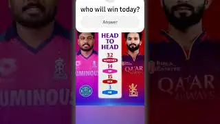 RR vs rcb head to head #youtubeshorts