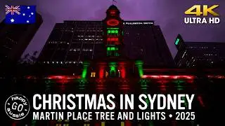 Sydney Christmas Lights Martin Place Tree Lighting | 4K
