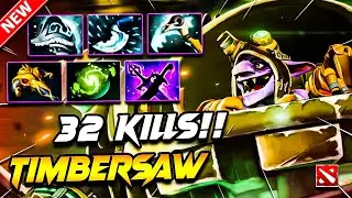 Dota 2 TIMBERSAW Gameplay | ( x32 Kills!! ) Timbersaw DOTA 2 Carry Build Pro Gameplay Guide 7.39