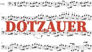 Dotzauer Cello Etude No. 13 from 113 Exercises Book 1 | Play Along Tutorial in Fast and Slow Tempo