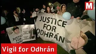 A vigil held in Lurgan, Co Armagh, for 23-year-old nursing assistant Odhrán Kelly