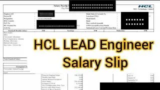 HCL Lead Engineer Salary Slip | Engineer Salary in India | HCL Software Engineer Salary | IT Jobs