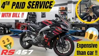 Aprilia RS457 paid service 🤑 with Bill #aprilia #rs457 #apriliars457 