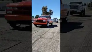 Orange Chevy OBS on Irocs 🍊 #obschevy #90s #iroc  #droppedtrucks #obs #obstruck #loweredtrucks
