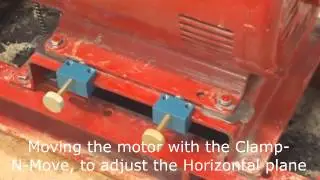 Aligning a pump/motor shaft, using the Clamp-N-Move